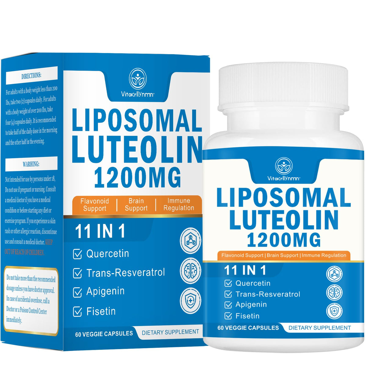 VITACRLLYNMN Luthéoline 1200mg 60 capsules vue avant