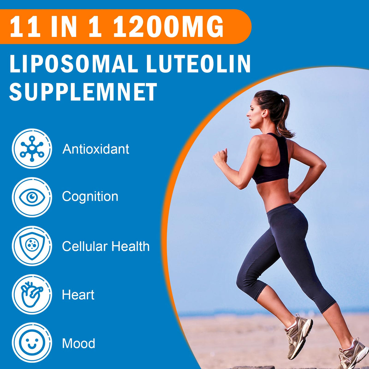 VITACRLLYNMN Luthéoline 1200mg capsules sur fond blanc