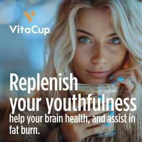 VitaCup Crème à Café Keto Collagène Saveur Vanille arrière vue