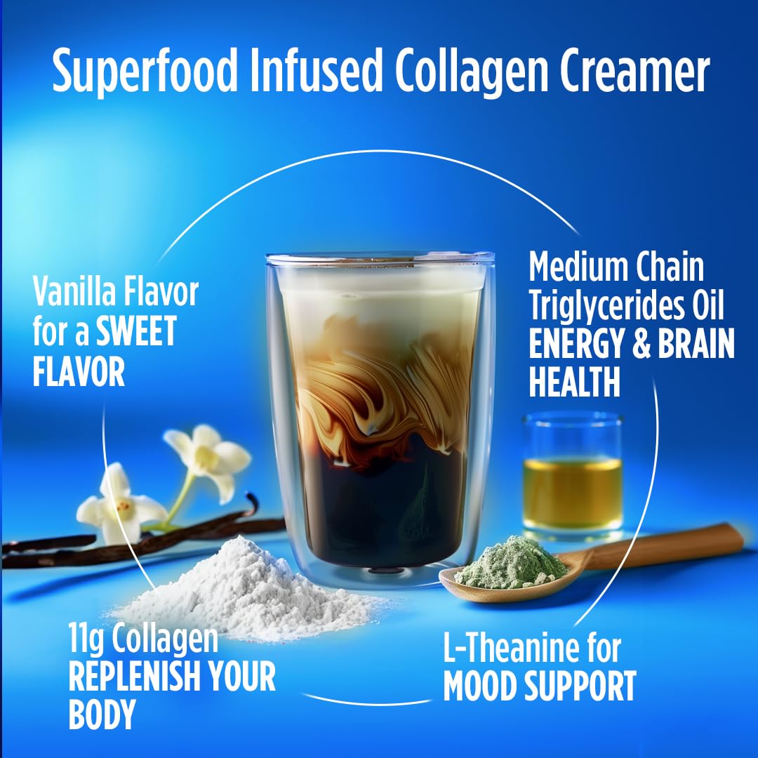 VitaCup Crème à Café Keto Collagène Saveur Vanille étiquette et composition