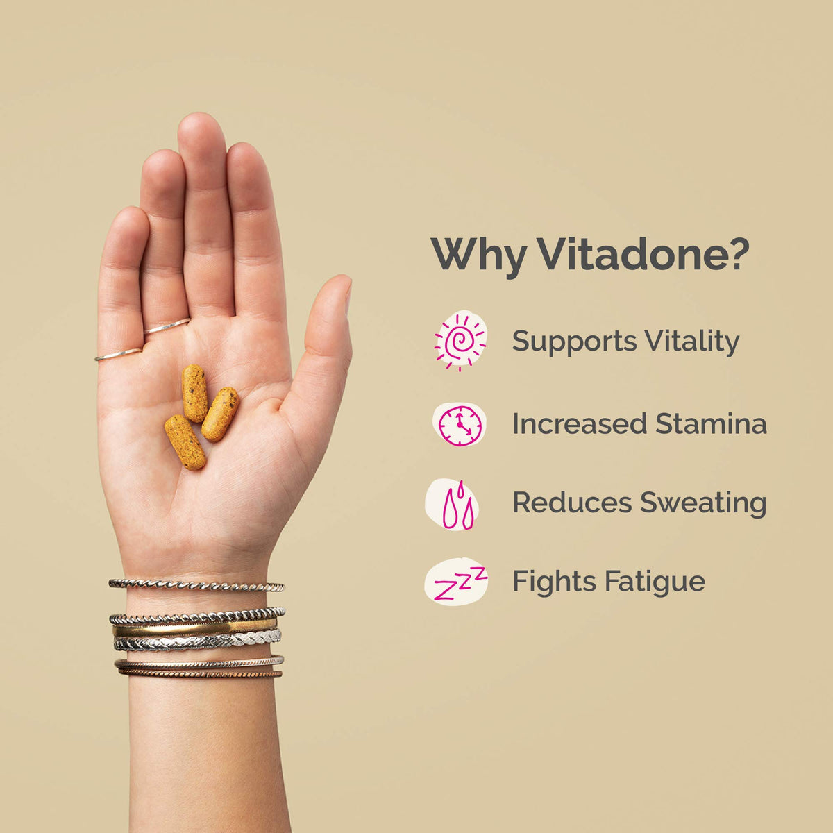Vitadone comprimés multivitamines à côté de l'emballage