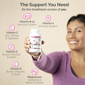 Vitadone supplément multivitaminé avec vue de l'arrière