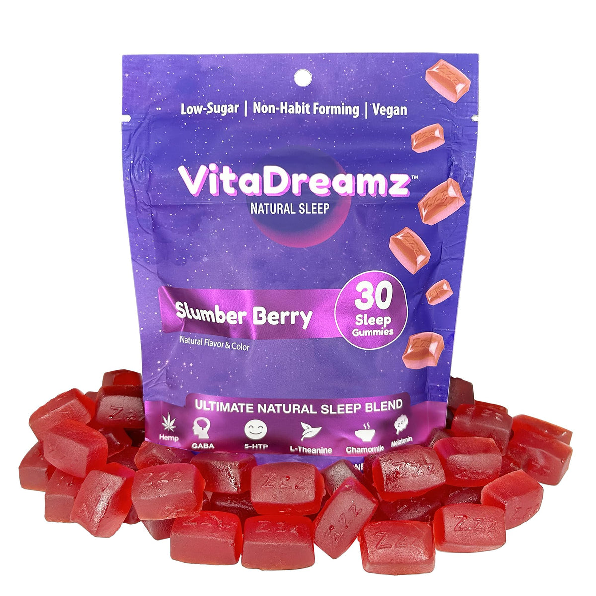 VitaDreamz Gummies de Mélatonine Premium 30 unités en boîte
