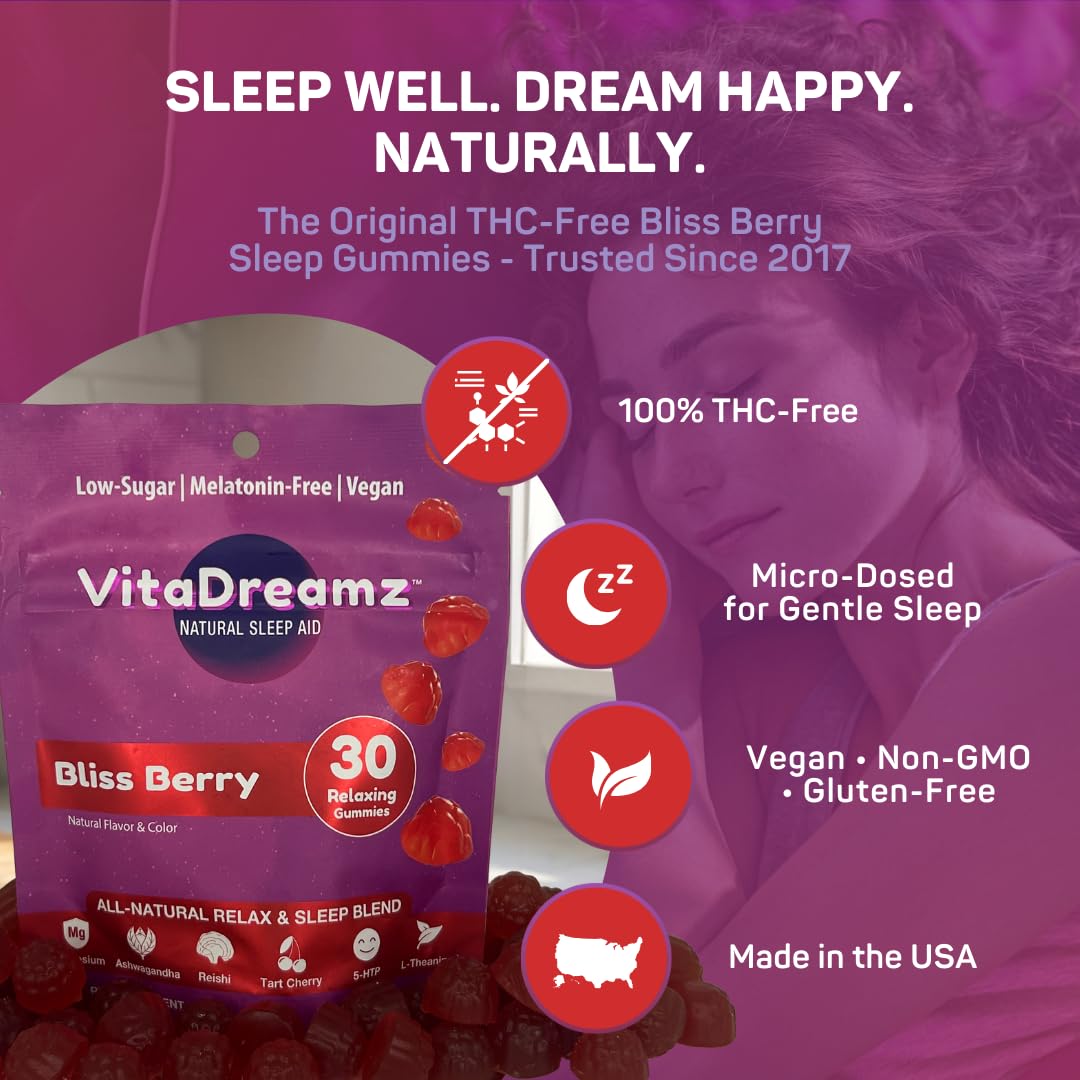 VitaDreamz Gummies de Sommeil vue latérale montrant la texture des gummies
