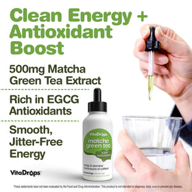 VitaDrops Thé Vert Matcha avec fond de citron