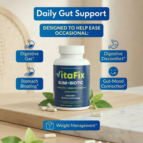 VitaFix Slimbiotic Probiotique capsules sur une table