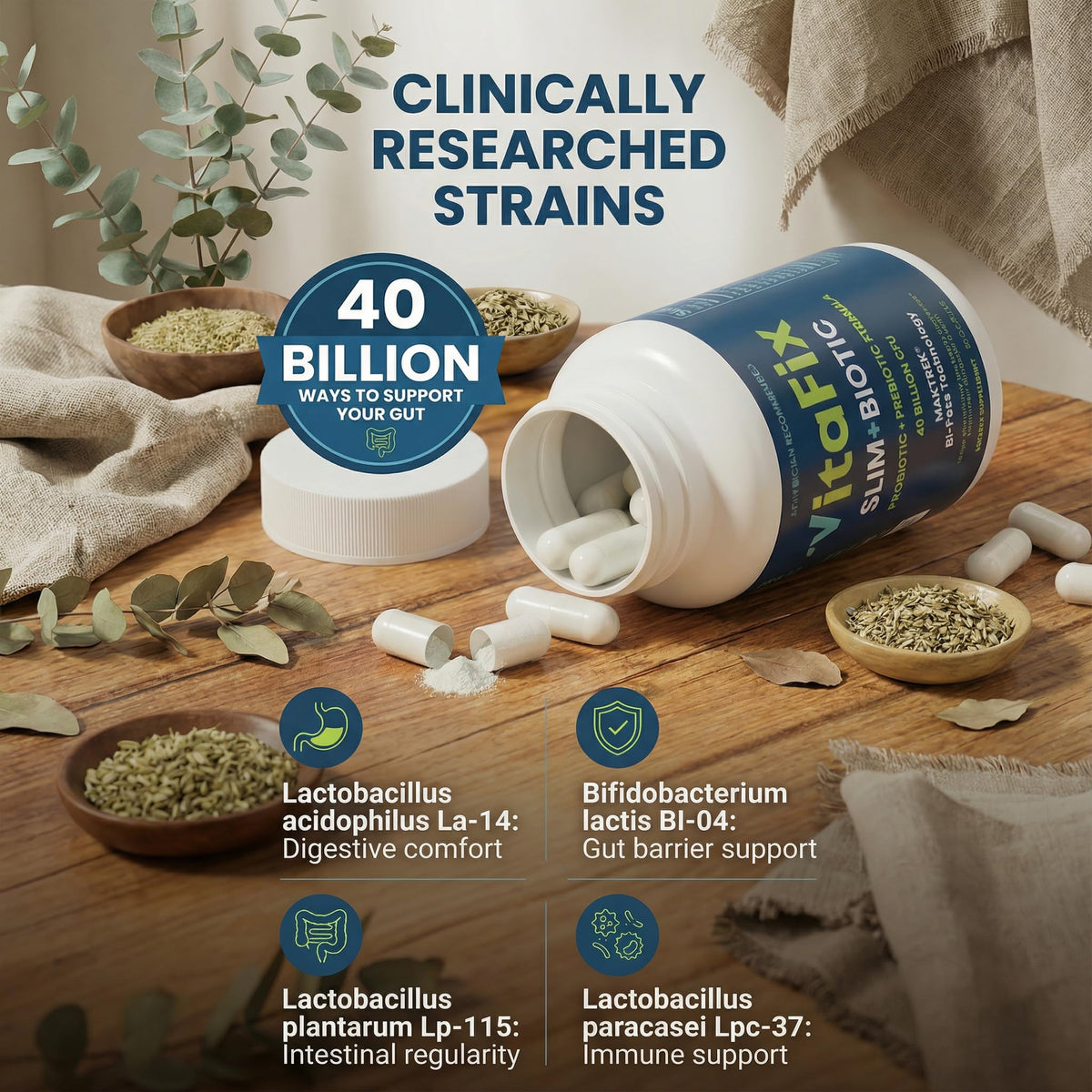 VitaFix Slimbiotic Probiotique vue de côté