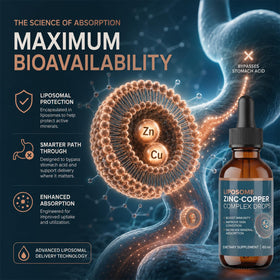 VITAFOOD Gouttes Liquides Zinc Cuivre Liposomal 50mg avec ingrédients