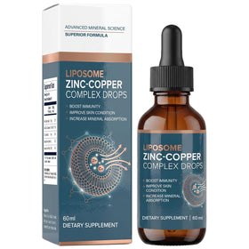 VITAFOOD Gouttes Liquides Zinc Cuivre Liposomal 50mg flacon avant