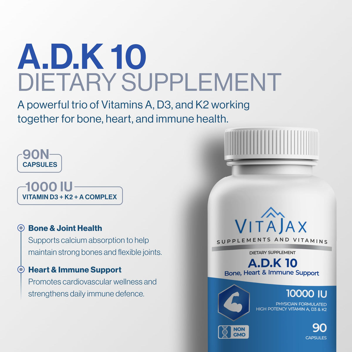 VITAJAX ADK 10 capsules faciles à avaler