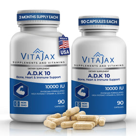 VITAJAX ADK 10 flacon de 180 capsules vue de face