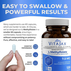 VITAJAX L-Méthylfolate 7,5 mg gélules avec des ingrédients naturels