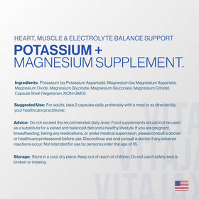 VITAJAX Potassium Magnésium 1000mg gélules et verre d'eau