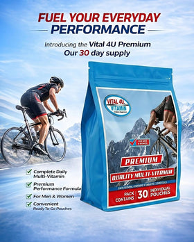 VITAL 4U Multivitamines sur un fond de bureau