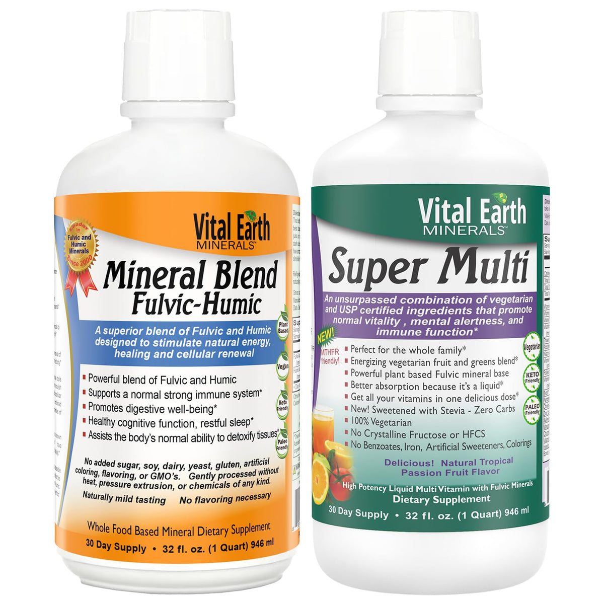 Vital Earth Minerals complément alimentaire liquide 32 oz vue de face