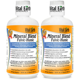 Vital Earth Minerals Mélange Minéral Fulvic Humic 2-Pack 32 Oz vue avant