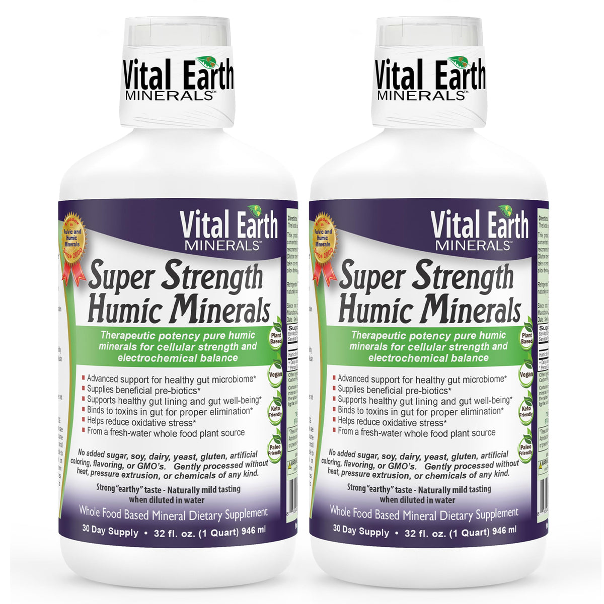 Vital Earth Minerals Super Strength Humic Minerals 32 Oz front view