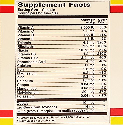 Vital Fuerte H3 100 capsules avec dimensions sur un fond neutre