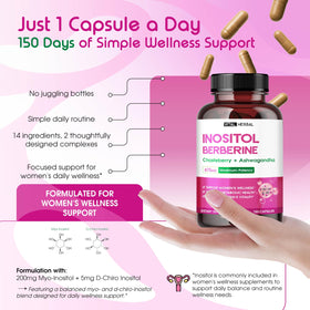 VITAL HERBAL Complément d'Inositol gélules sur une table