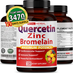 VITAL HERBAL Quercétine Pureté Élevée 98% bouteille de 90 capsules