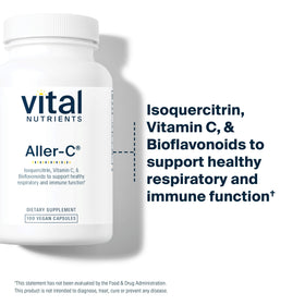 Vital Nutrients Aller-C 100 capsules avec ingrédients affichés