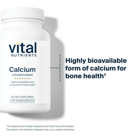 Vital Nutrients Calcium Citrate/Malate avec background naturel