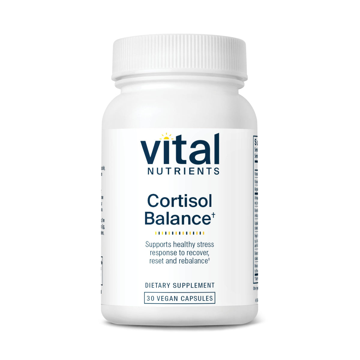 Vital Nutrients Cortisol Balance 30 capsules, vue de l'emballage avant