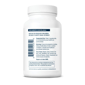 Vital Nutrients Cortisol Balance 90 capsules vegan - vue de l'arrière de l'emballage