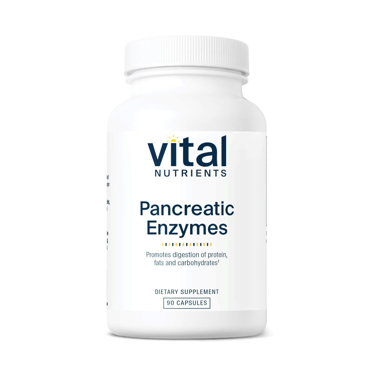 Vital Nutrients Enzymes Pancréatiques 1 000 mg 90 Capsules vue de face