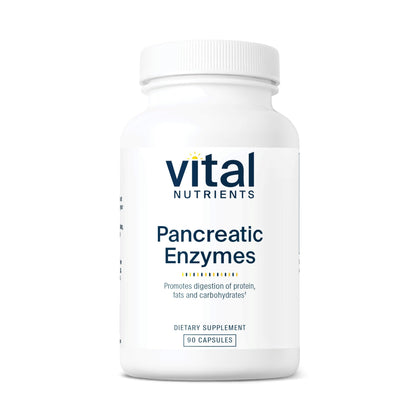 Vital Nutrients Enzymes Pancréatiques 1 000 mg 90 Capsules vue de face