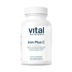 Vital Nutrients Fer Plus C 100 capsules vue de face