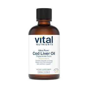 Vital Nutrients Huile de Foie de Morue Ultra Pure 200ml vue avant