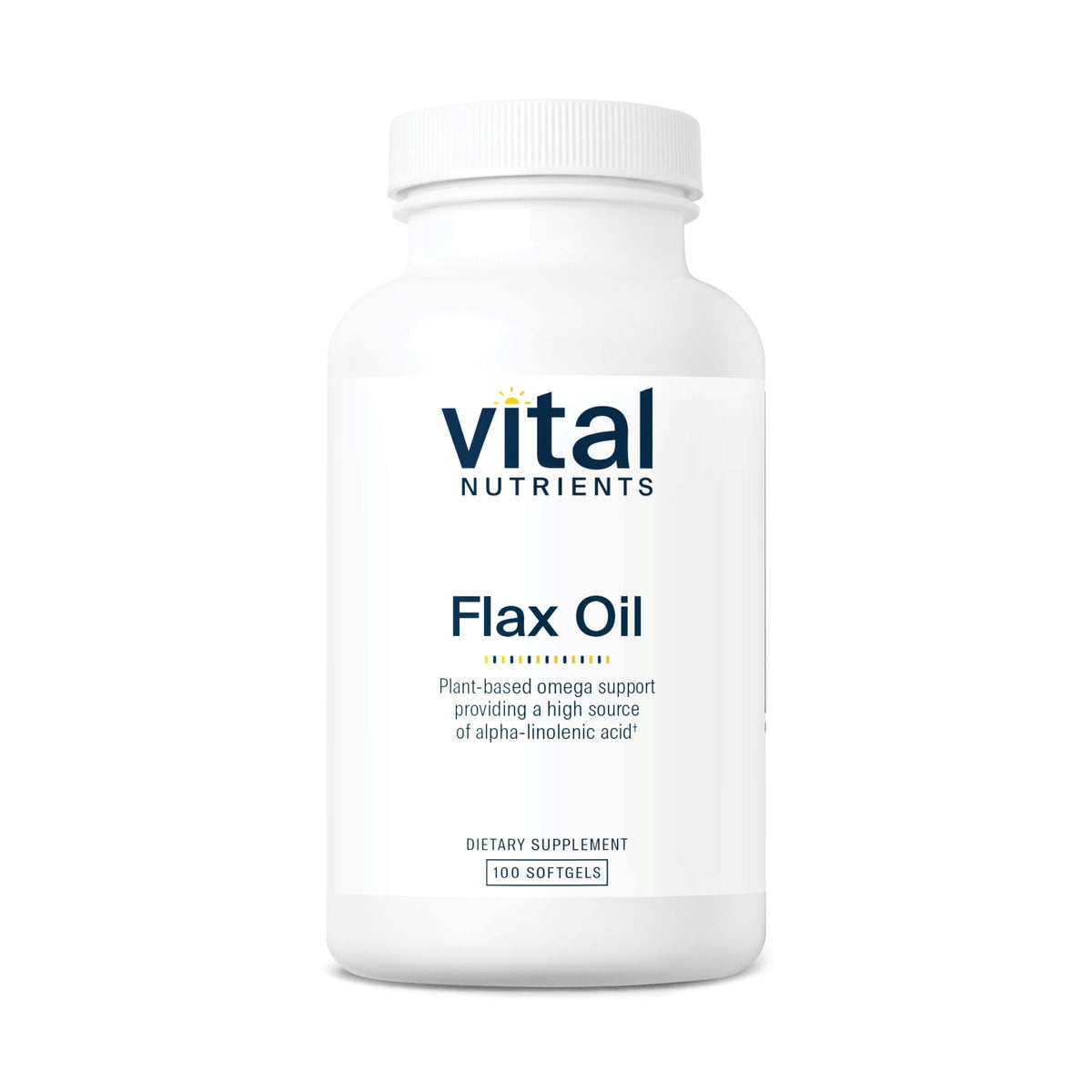 Vital Nutrients Huile de Graines de Lin 3 000mg gélules vue de face