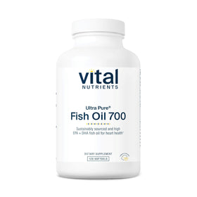 Vital Nutrients Huile de Poisson Ultra Pure 700 120 gélules vue de face