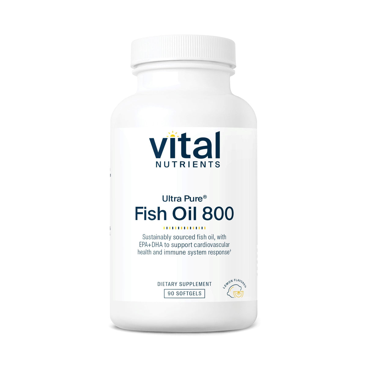 Vital Nutrients Huile de Poisson Ultra Pure 800mg gélules frontale