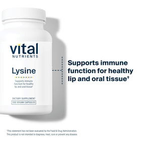 Vital Nutrients L-Lysine 500mg dos de l'emballage