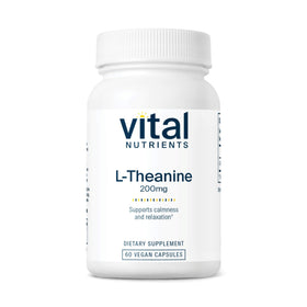 Vital Nutrients L-Theanine 200mg 60 capsules vue de face