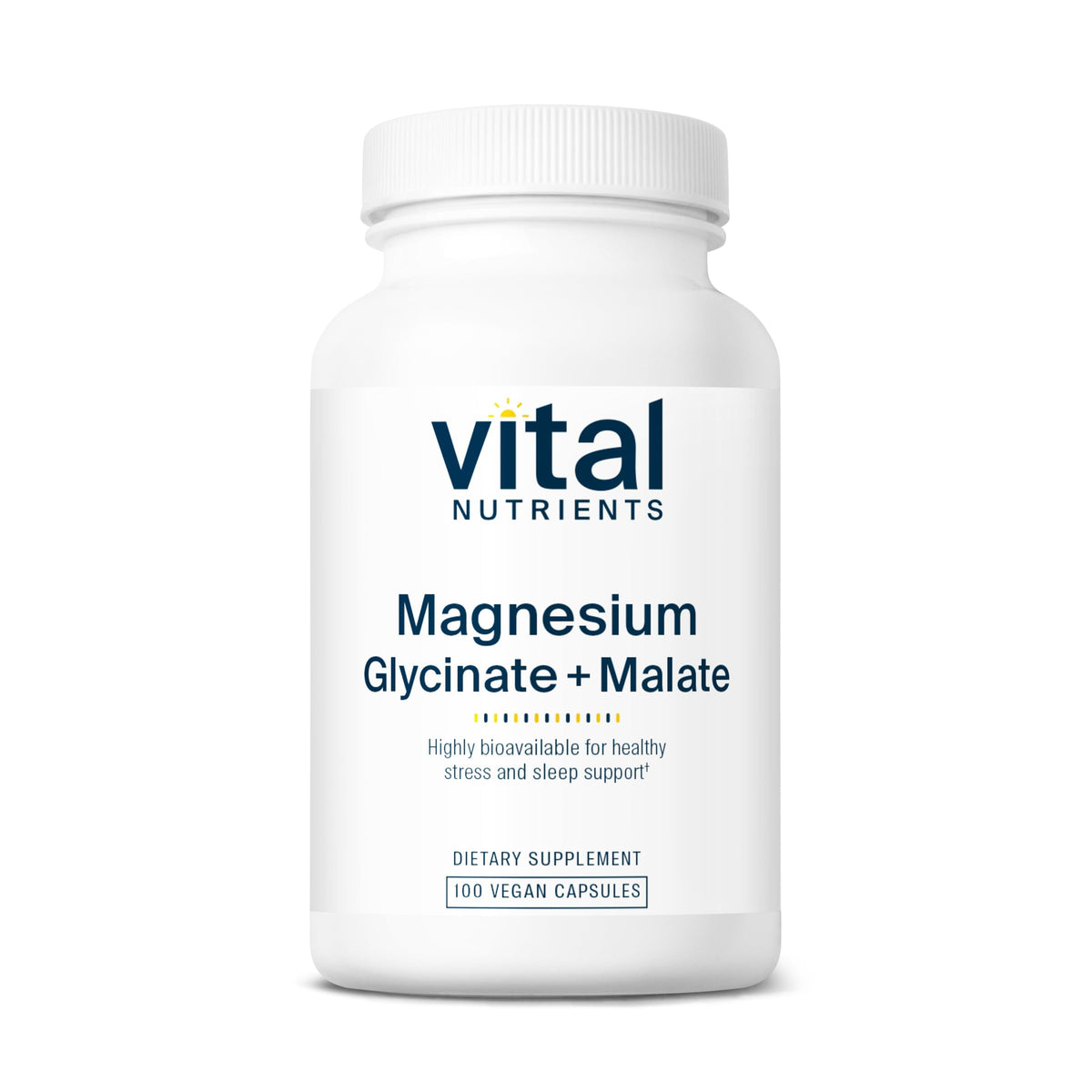 Vital Nutrients Magnésium Glycinate + Malate 240mg 100 Capsules - vue avant