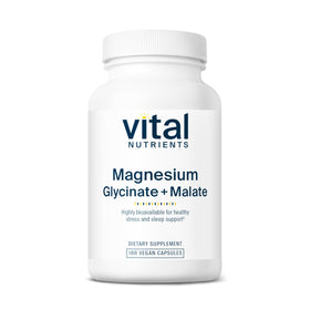 Vital Nutrients Magnésium Glycinate + Malate 240mg 100 Capsules - vue avant