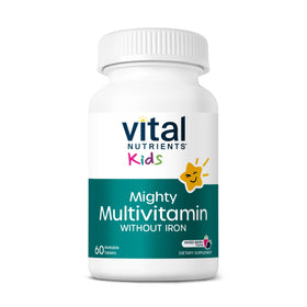 Vital Nutrients Multivitamine Puissante Sans Fer 60 comprimés fondants, vue de face