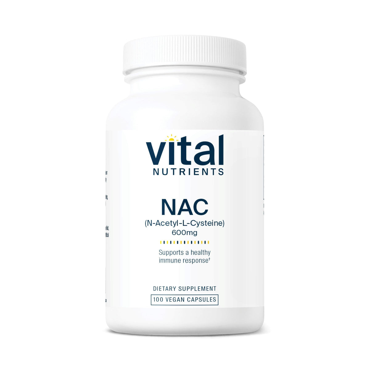 Vital Nutrients NAC 600mg 100 capsules vue de face