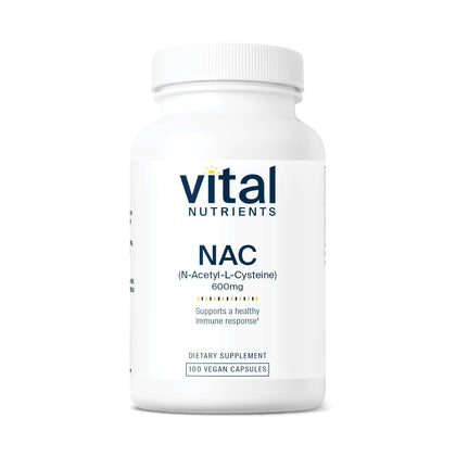 Vital Nutrients NAC 600mg 100 capsules vue de face