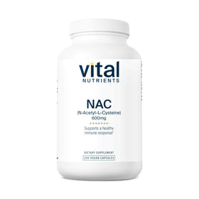 Vital Nutrients NAC 600mg 200 capsules vue de face