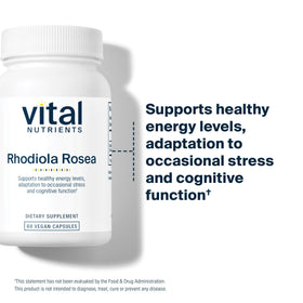Vital Nutrients Rhodiola Rosea 60 capsules avec des ingrédients naturels