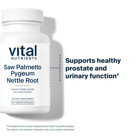 Vital Nutrients Saw Palmetto capsules side view