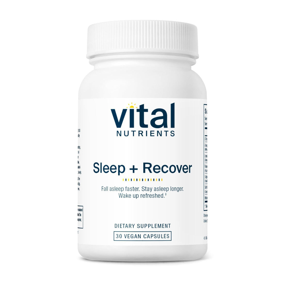 Vital Nutrients Sommeil + Récupération 30 Capsules vue avant