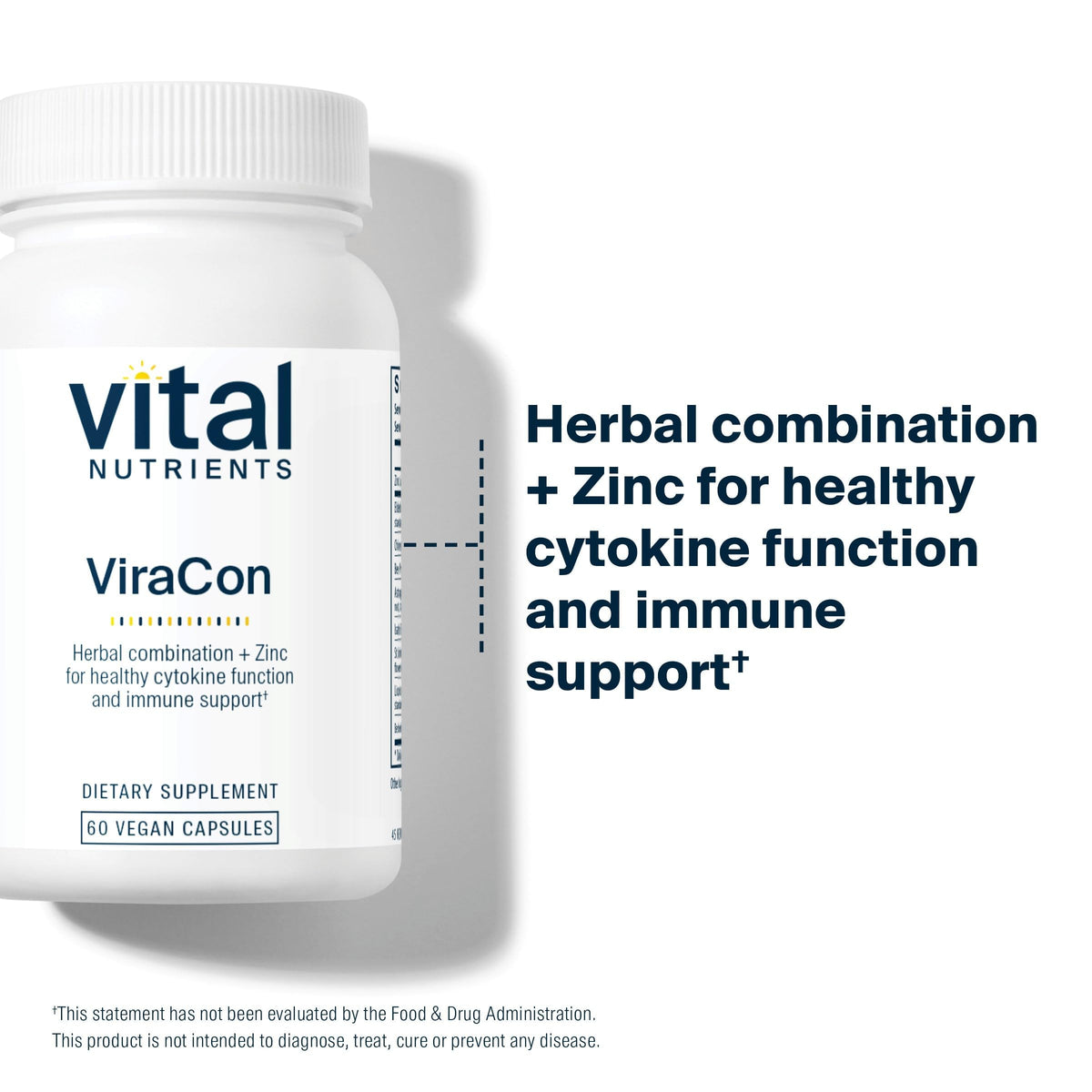 Vital Nutrients ViraCon 60 capsules avec étiquette visible