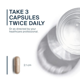 Vital Nutrients ViraCon 60 capsules sur une surface blanche
