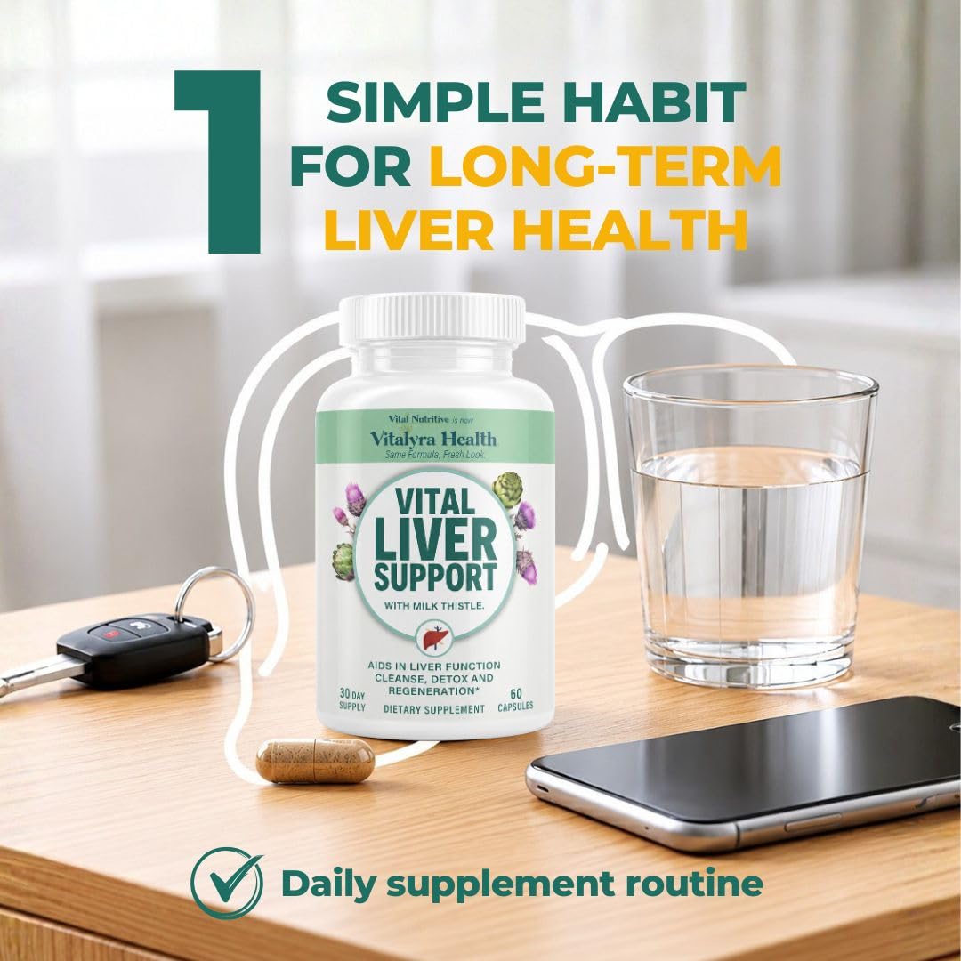 VITAL NUTRITIVE Chardon-Marie capsules sur une cuillère