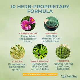 VITAL NUTRITIVE Complément Alimentaire Cheveux Biotine 136g - mise en scène avec des cheveux sains